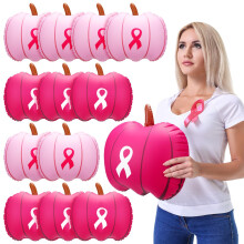Breast Awareness Decorations Pink Ribbon Inflatable Pumpkins Reusable Yard and Party Decor
