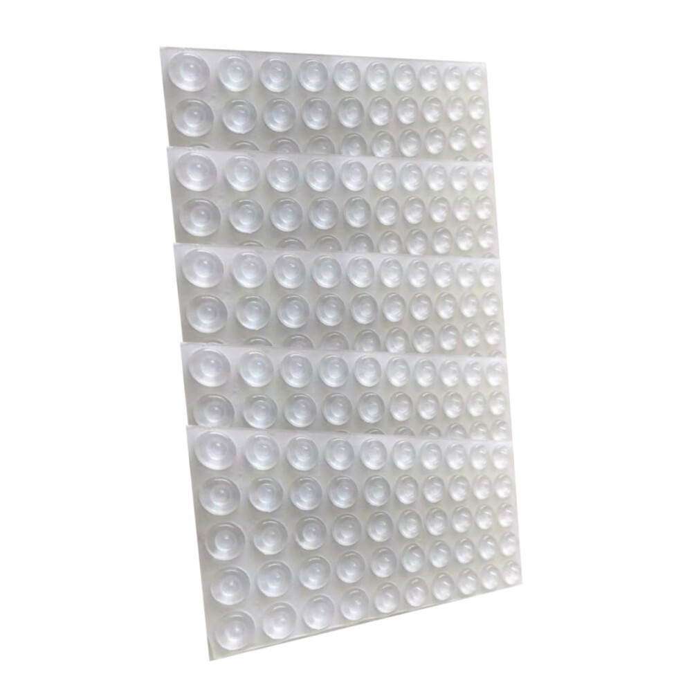 200Pcs Clear Rubber Bumpers Self Adhesive Door Wall Protectors Noise Reduction Pads For Cabinets And Furniture 9351714713214