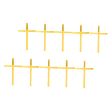 Elegant Cross Cupcake Toppers for Baptism and Communion, Reusable Acrylic Cake Decorations 10pcs