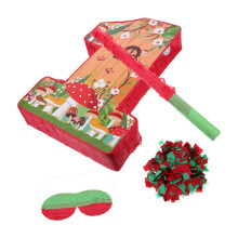 Cute Mushroom Pinata for Kids Birthday Party Decoration, Interactive Candy Smash Game with Stick