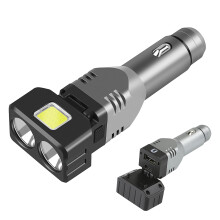 Rechargeable LED Flashlight for Car, Emergency Car Flashlight, 12V Cigarette Lighter Plug, 4 Modes