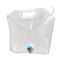Pungă de apă portabilă din plastic cu recipient pliabil, albă, 5L, albă