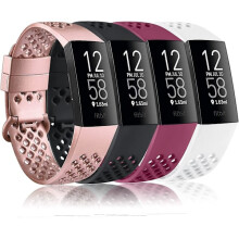 Zestaw 4 opasek sportowych kompatybilnych z Fitbit Charge4 i Charge3for
