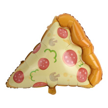 3pcs Pizza Slice Foil Balloons Set, Realistic Reusable Pizza Party Decorations for Birthday and Baby Shower