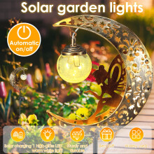 Solar Moon Fairy Garden Lights Warm White LED 8-Pack