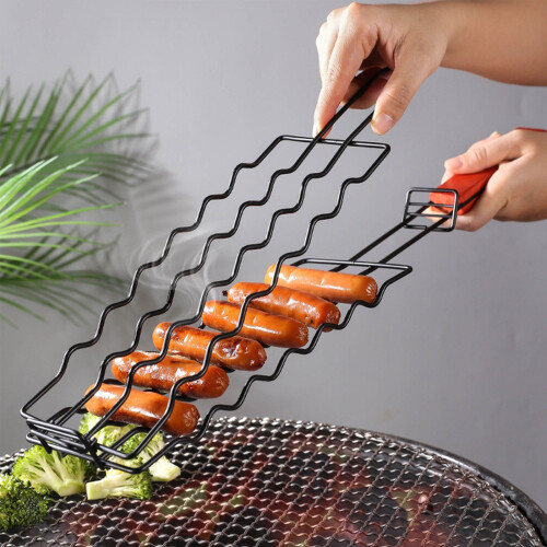 Donemore Bærbar BBQ Grillkurv Rustfri Stål Grilling