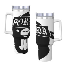 Pahar izolat în vid Bape, din oțel inoxidabil H2.0, 40 oz, cu capac și...