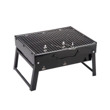Portable Charcoal Grill, Foldable Stainless Steel BBQ Grill for Outdoor Camping Picnic, Black