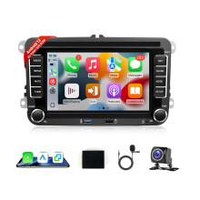 Car Stereo with Wireless CarPlay Android Auto, 7 Inch Touch Screen Bluetooth GPS WiFi Navigation for Volkswagen Jetta Passat Tiguan