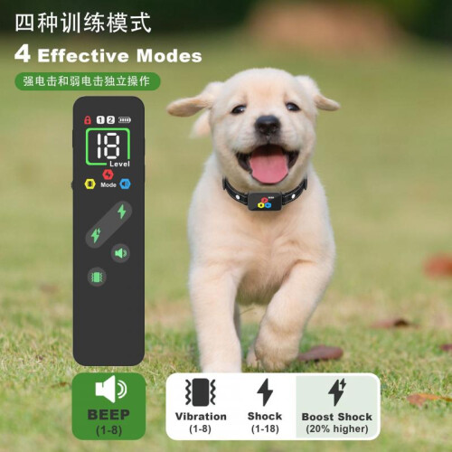 (a set) Remote Dog Training Collar with Color Screen, Shock, Vibration, Beep, Waterproof IPX7, Long Range 1000ft, for Small, Medium, Large Dogs 1
