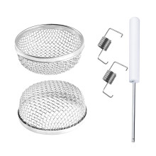 RV Furnace Vent Screen 2 Pack, Durable Stainless Steel RV Vent Cover with Easy Installation Tool for Motorhomes
