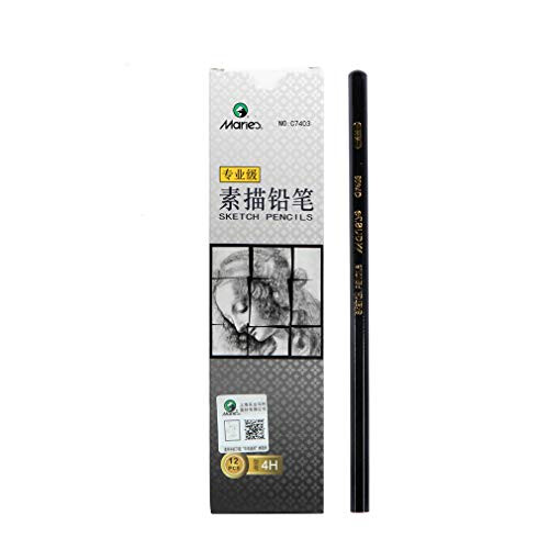 Professional Drawing Pencil 4H Sketch Pencil with Ergonomic Hexagonal Grip for Precise Line Control