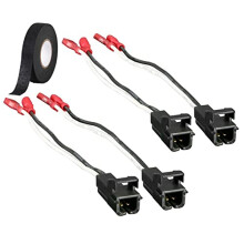 4 Pack Speaker Wiring Harness Adapter for Chevy GMC Buick Cadillac Silverado – Direct Replacement Fit