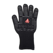 932F Extreme Heat Resistant BBQ Gloves Black and Red Silicone Oven Mitts with NonSlip Grip and Long Cuff