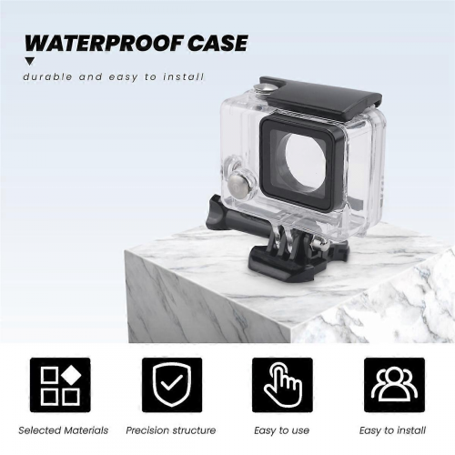 Compatível com a caixa estanque GoPro. Compatível com GoPro Hero 4, Hero 3+ e Hero 3. Caixa protetora subaquática. Compatível com GoPro. 1