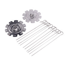 Air Fryer Accessories 304 Stainless Steel Kebab Set with Skewer Cage Roast Fork for Even Heat Roasting