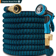 Expandable Garden Hose 100ft with 10 Function Nozzle, Lightweight Flexible Design, Leak‑Resistant Brass Connectors
