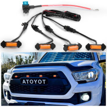 Amber LED Grille Lights 2016‑2023, Bright Illumination 4‑Piece Kit for Toyota Tacoma TRD Pro