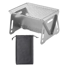 Portable Charcoal Grill Foldable BBQ Grill for Camping Picnic Tailgating with Carry Bag and Quick Setup