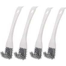BBQ Grill Brush and Scraper Set with VShaped Head, Ergonomic Grip, 4Piece Grill Cleaning Kit for Barbecue