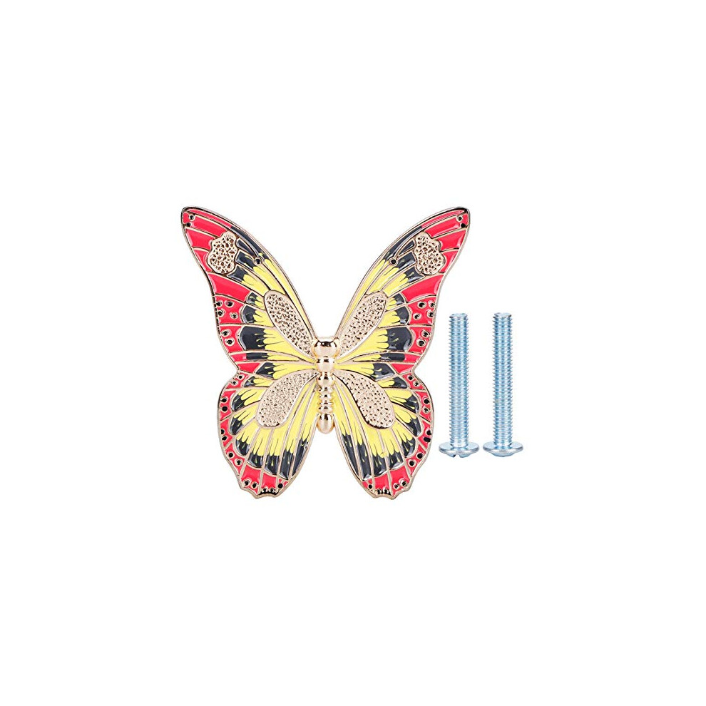 Vintage Gold Pink Butterfly Cabinet Handles Zinc Alloy Drawer Pulls For Wardrobe And Cupboard 9351714716581