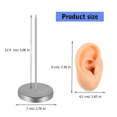 Realistic Soft Silicone Ear Model Practical Ear Studs Display Props Realistic Left and Right Human Ear Mannequin Black 2