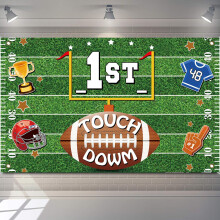 Football Party Decorations Banner 71x43 Inch Large Reusable Backdrop for Game Day and Event Decor