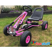 Zoom Rubber Wheel Go Kart Pink