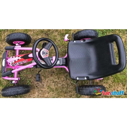 Zoom Rubber Wheel Go Kart Pink 2