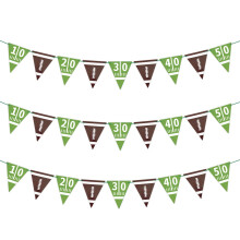 Football Party Decorations 3 Pack Reusable Triangle Flag Banner for Tailgate Game Day