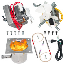 Pellet Grill Replacement Parts Kit 2.0 Auger Motor Fan Ignitor Pot Cord for Traeger Pit Boss Upgrade