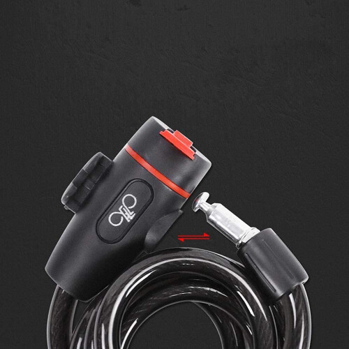 Heavy Duty Bike Cable Lock with AntiTheft Blade Core and Mounting Bracket, Waterproof 120cm Orange 1