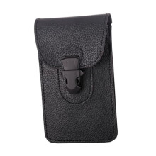 Men Waist Bag Waterproof Slim Multifunctional Phone Pouch Small PU Belt Pack for Travel and Daily Use