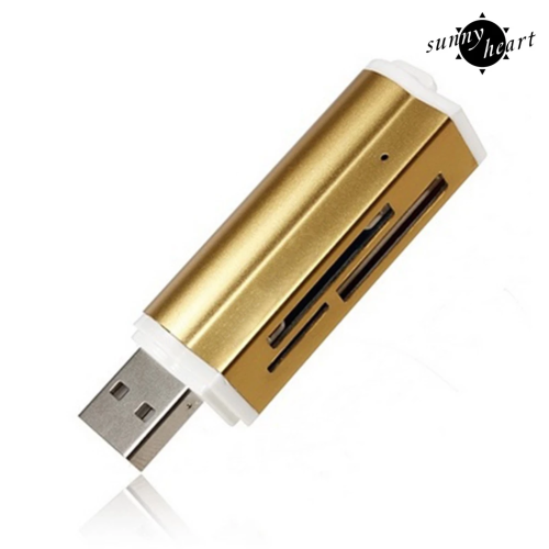 sunnyheart high-speed USB 2.0 multifunction memory card reader for Micro SD TF MMC SDHC MS 1