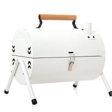 Portable Charcoal Grill with Chimney Ventilation, Foldable Stainless Steel BBQ Smoker for Camping