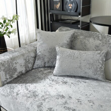 (Gray, Pillow Case 17.8*17.8(45*45cm)) 1pc Velvet Sofa Slipcover Thickened Anti-slip Sofa Cover Nordic Modern Simple Four Seasons Pet's Favorite Dog