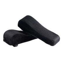 2Pcs Memory Foam Armrest Pads for Office Chair, Ergonomic Elbow Support Cushions, Wear‑Resistant Black