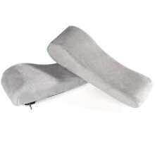 Office Chair Armrest Pads 2 Pcs Ergonomic Memory Foam Cushions for Elbow Support and Pressure Relief Grey
