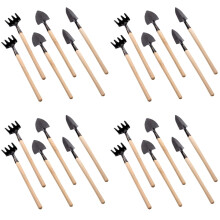 8 Sets Mini Gardening Tools Garden Hand Tools Set Miniature Gardening Rake Trowel and Shovel for Bonsai Succulents Herbs Planting