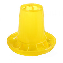 Automatic Poultry Feeder 1KG Plastic Chicken Feeding Bucket Yellow Equipment for Hens Ducks Chicks
