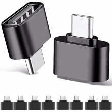 USBC to USB 3.0 OTG Adapter 10 Pack Fast Charging Universal for Xiaomi Poco Pad Keyboard Drives Black