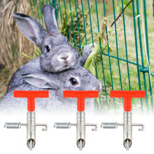 30PCS Automatic Rabbit Water Nipple Drinkers, Durable Stainless Steel Removable Watering System for Rabbits and Poultry