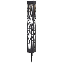 Solar-Gartenrleuchte ,Siranna', Metall mit filigranen Cut-Outs, schwarz, warmweiß, H 66cm