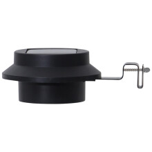 Solar-Klemmleuchte ,Fency' für Zäune, Dämmerungssensor, warmweiß, Ø 12cm