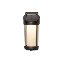 LED Solarlampe ,Alippa' zur Wandbeleuchtung, Dämmerungssensor, schwarz, H 21cm