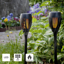 Star Trading Solar Fackeln | 6er Set Solar Lampe Outdoor | Solar Gartenleuchte | LED Gartenbeleuchtung Solar | Gartenleuchten Solar | Gartendeko Solar