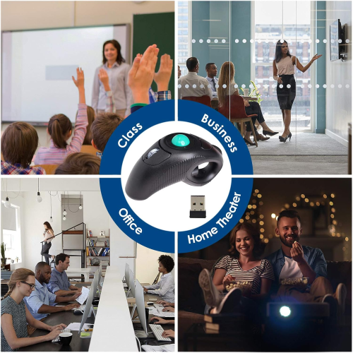 Φορητό ασύρματο ποντίκι Trackball για τα δάχτυλα με αμφιδέξιο τρόπο 1
