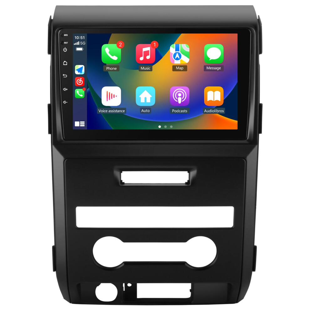 Android 12 Car Radio For Ford F150 2009Â2012, 9ÂInch Hd Touchscreen Stereo With Wireless Carplay, Gps, Bluetooth 9045646509105