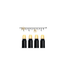 Outdoor-Lichtervorhang ,Extra', System 24 Zubehör, 49 LEDs, Funkel-Effekt, warmweiß, L 300cm, H 40cm, 1,02W