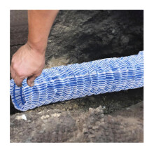 Flexible Perforated French Drain Pipe 65.6ft with Nonwoven Filter Hose for Yard and Garden Drainage